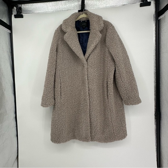 J. Crew Teddy Sherpa Topcoat jacket AB913 coat Size 1X XXL - Picture 2 of 9